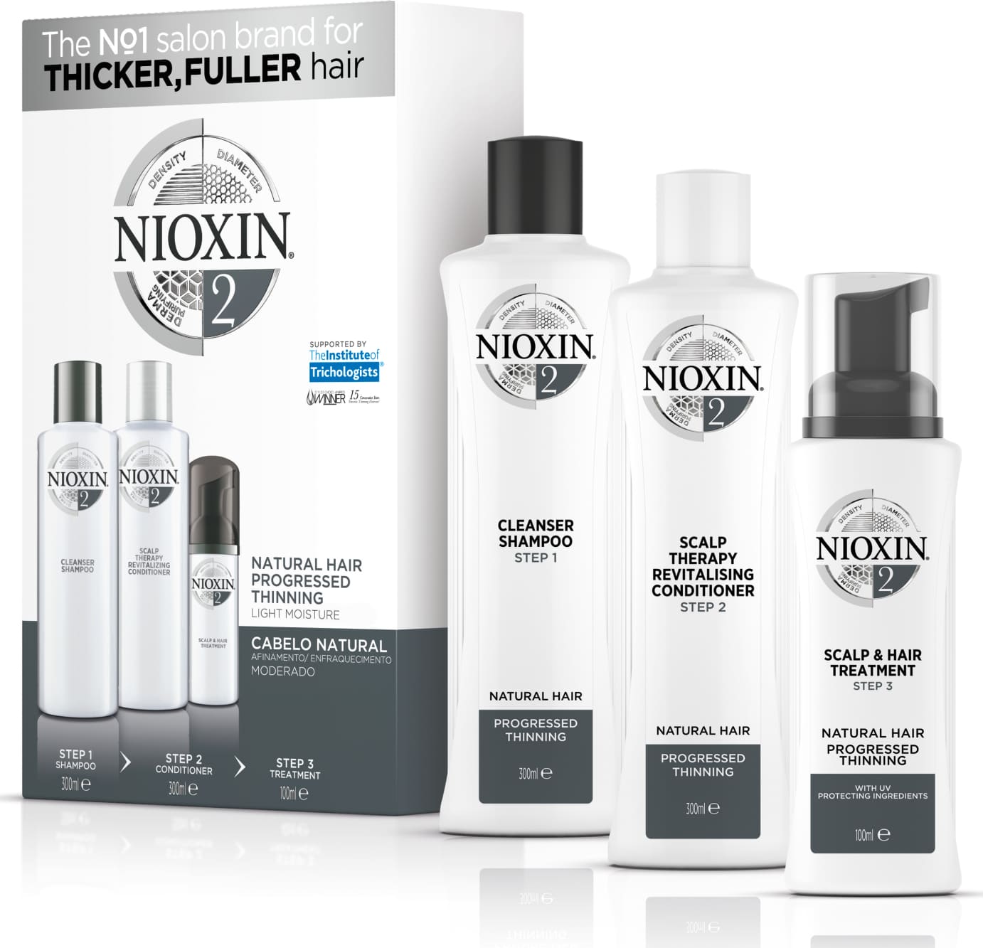 Nioxin Sistema 2 Kit De Tratamento Loyalty - Grande (3 Produtos)